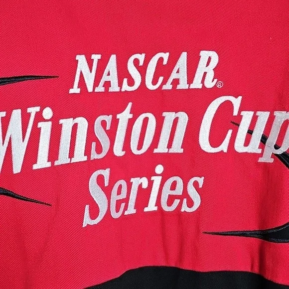 NASCAR Bulldog Racing Apparel Winston Cup Series Canvas Snap Up Jacket Large - Picture 7 of 11